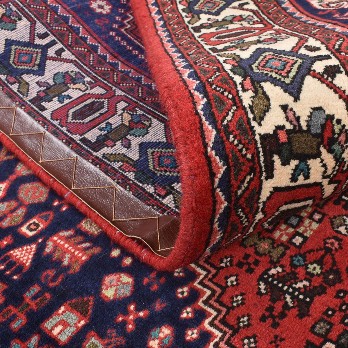 Tapis persan - Nomadic carré  - 208 x 199 cm - rouge