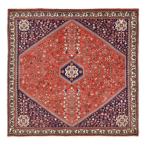 Tapis persan - Nomadic carré  - 202 x 201 cm - rouge