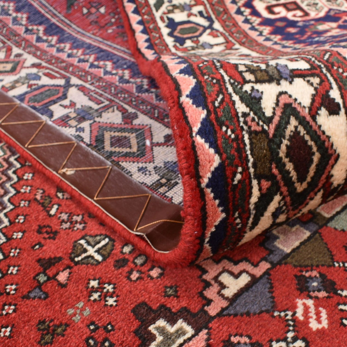 Tapis persan - Nomadic carré  - 202 x 201 cm - rouge