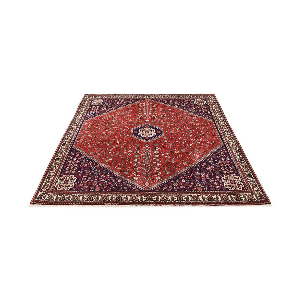 Tapis persan - Nomadic carré  - 202 x 201 cm - rouge