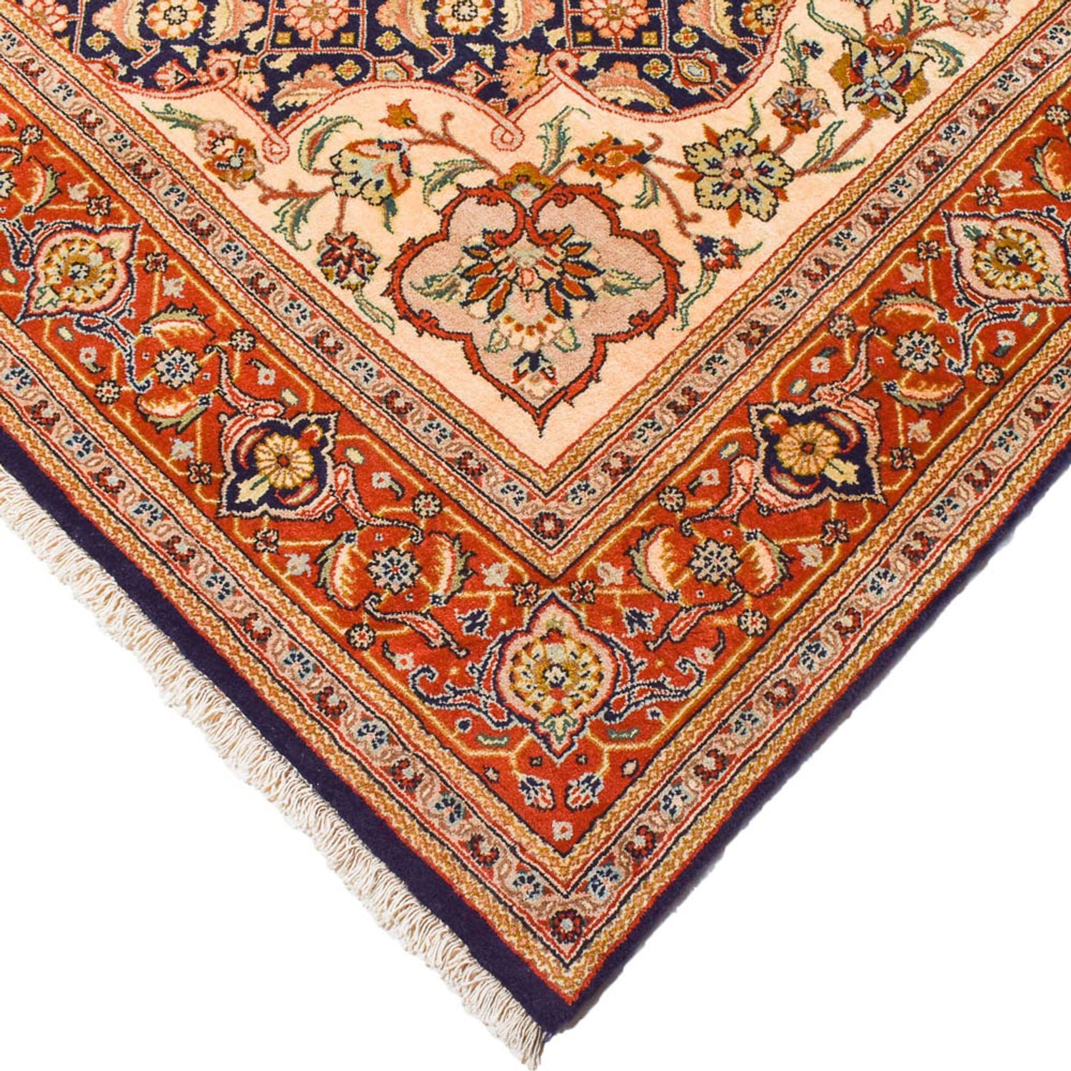 Tapis persan - Classique - 298 x 198 cm - bleu foncé