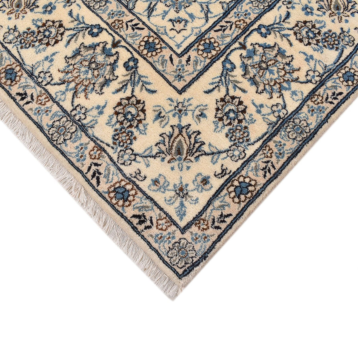 Tapis persan - Nain - 300 x 250 cm - bleu foncé