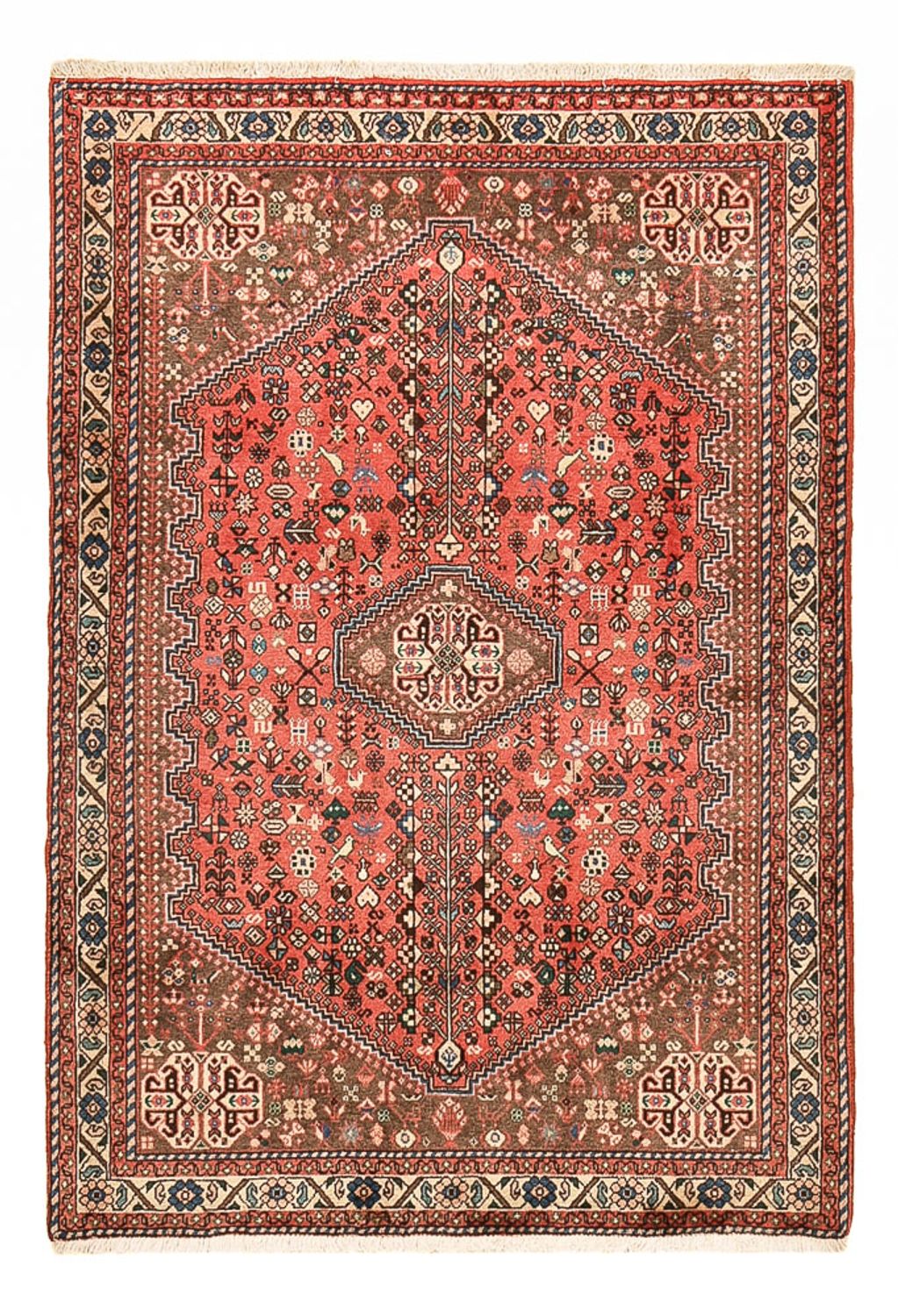 Tapis persan - Nomadic - 147 x 102 cm - rouge clair