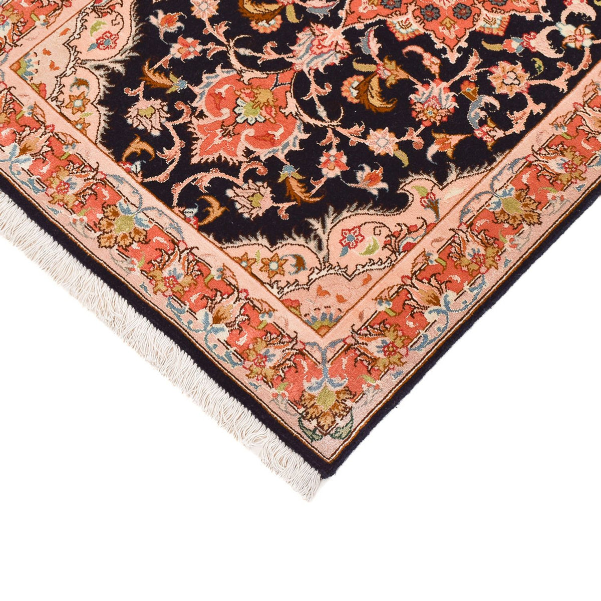 Tapis de couloir Tapis persan - Tabriz - Royal - 288 x 69 cm - bleu foncé