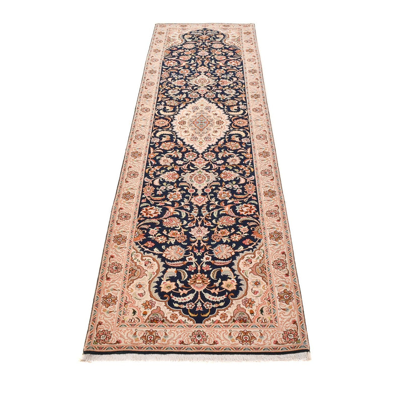 Tapis de couloir Tapis persan - Tabriz - Royal - 310 x 83 cm - bleu foncé