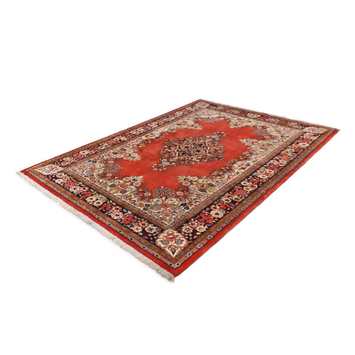 Tapis persan - Ghom - Royal - 219 x 139 cm - rouge