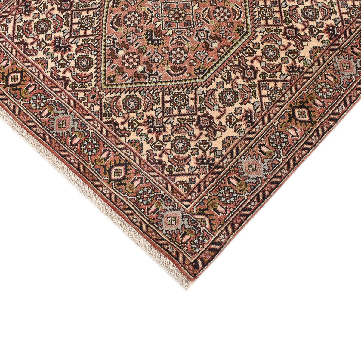Tapis de couloir Tapis persan - Bidjar - 400 x 72 cm - beige foncé