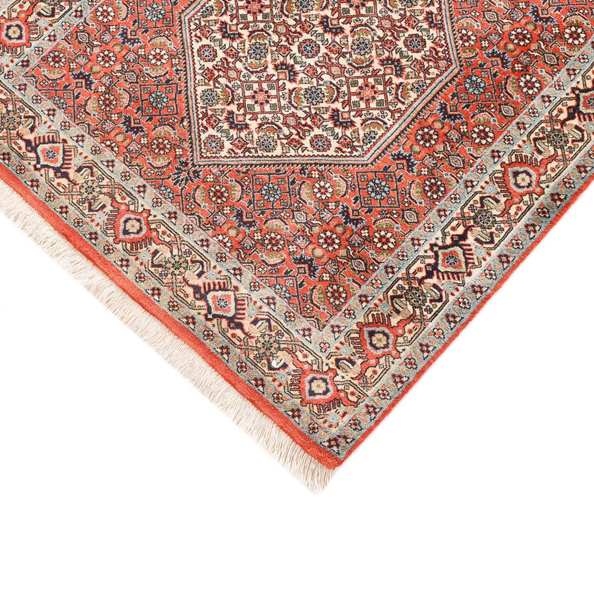 Tapis de couloir Tapis persan - Bidjar - 308 x 79 cm - rouille