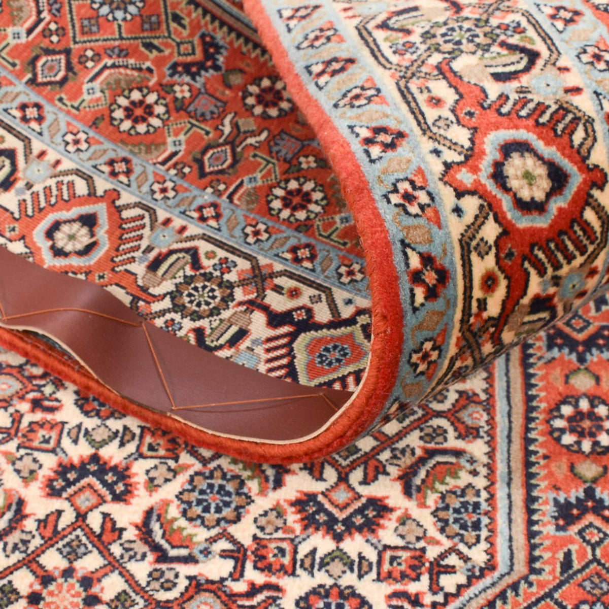 Tapis de couloir Tapis persan - Bidjar - 308 x 79 cm - rouille