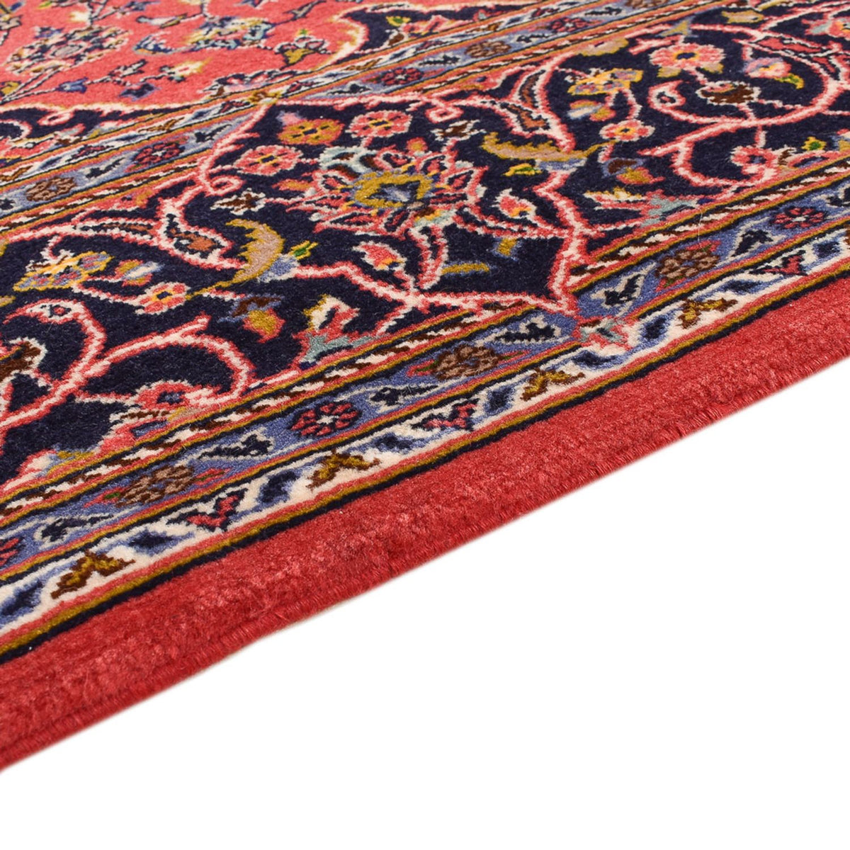 Tapis persan - Keshan - 222 x 142 cm - rouge clair