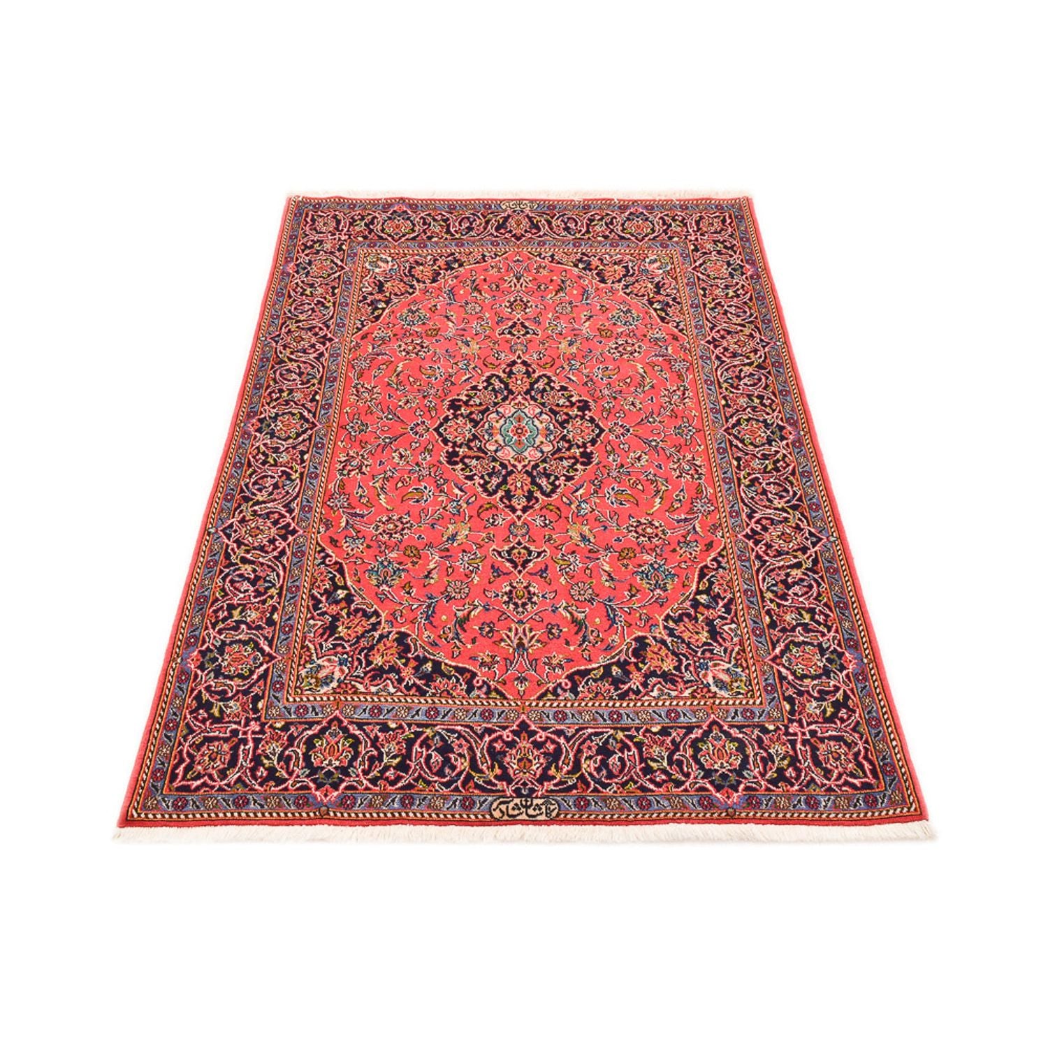 Tapis persan - Keshan - 170 x 114 cm - rouge clair