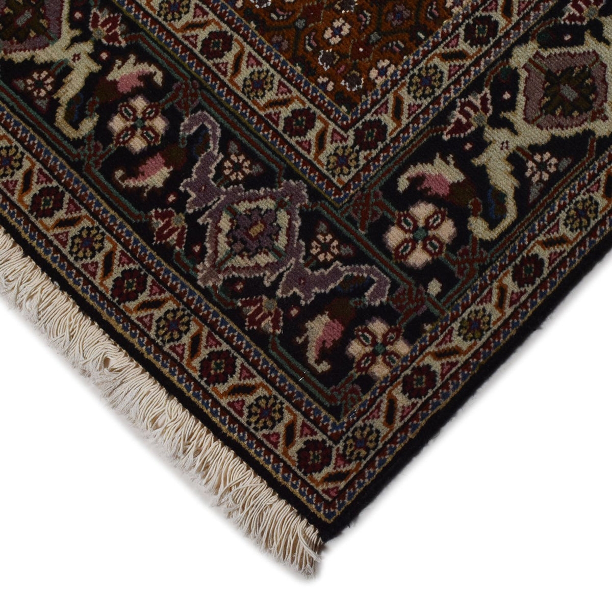 Tapis persan - Tabriz - Royal - 198 x 148 cm - marron foncé
