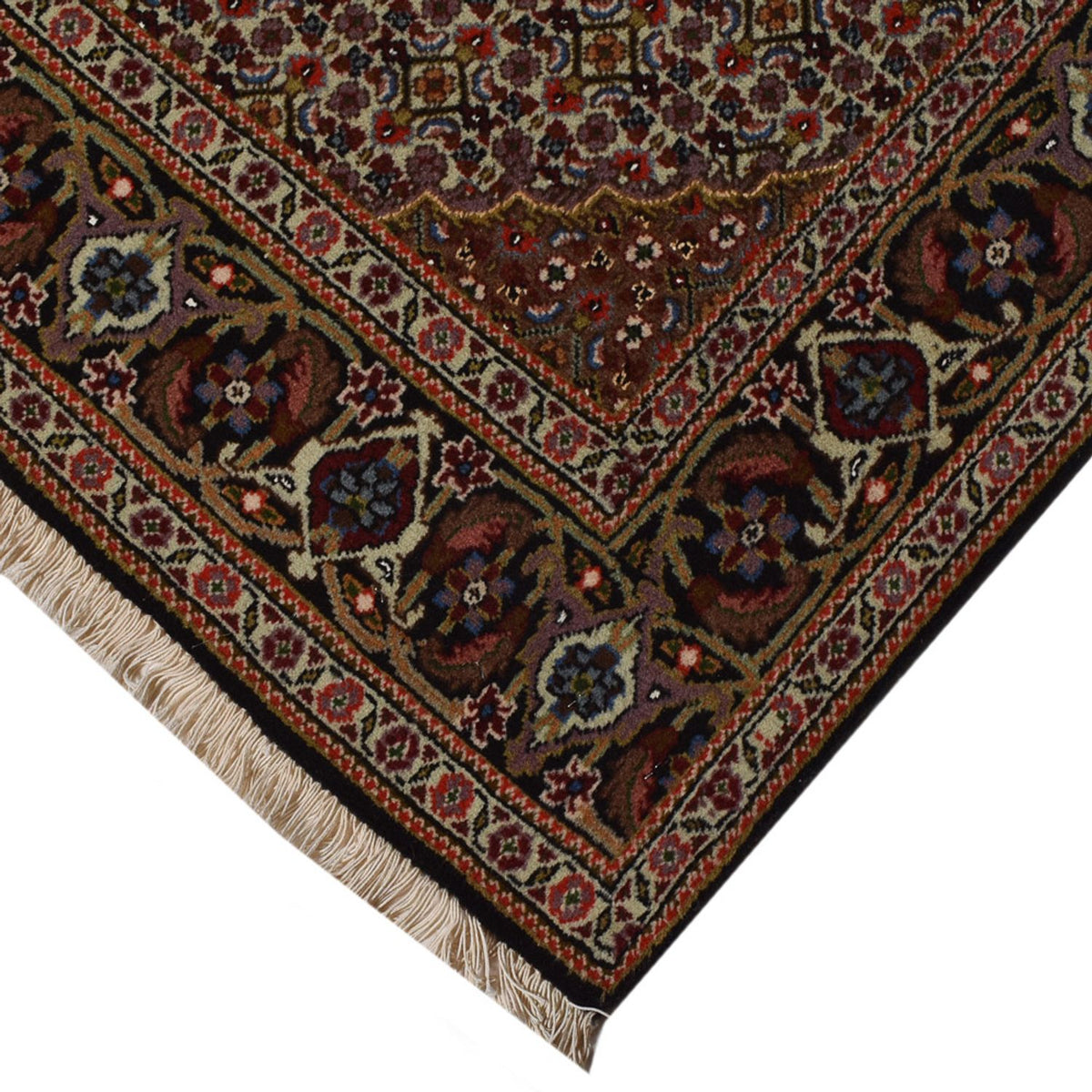 Tapis persan - Tabriz - Royal - 195 x 150 cm - marron foncé
