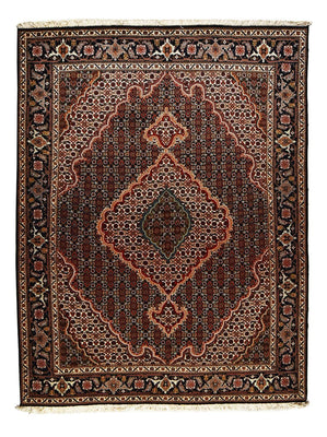 Tapis persan - Tabriz - Royal - 198 x 150 cm - marron foncé