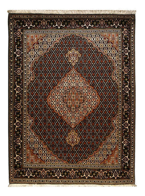 Tapis persan - Tabriz - Royal - 210 x 154 cm - marron foncé