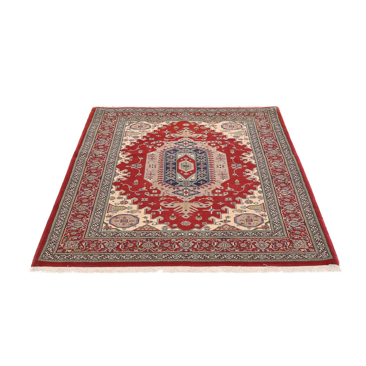 Tapis persan - Ghom - Royal - 204 x 132 cm - rouge