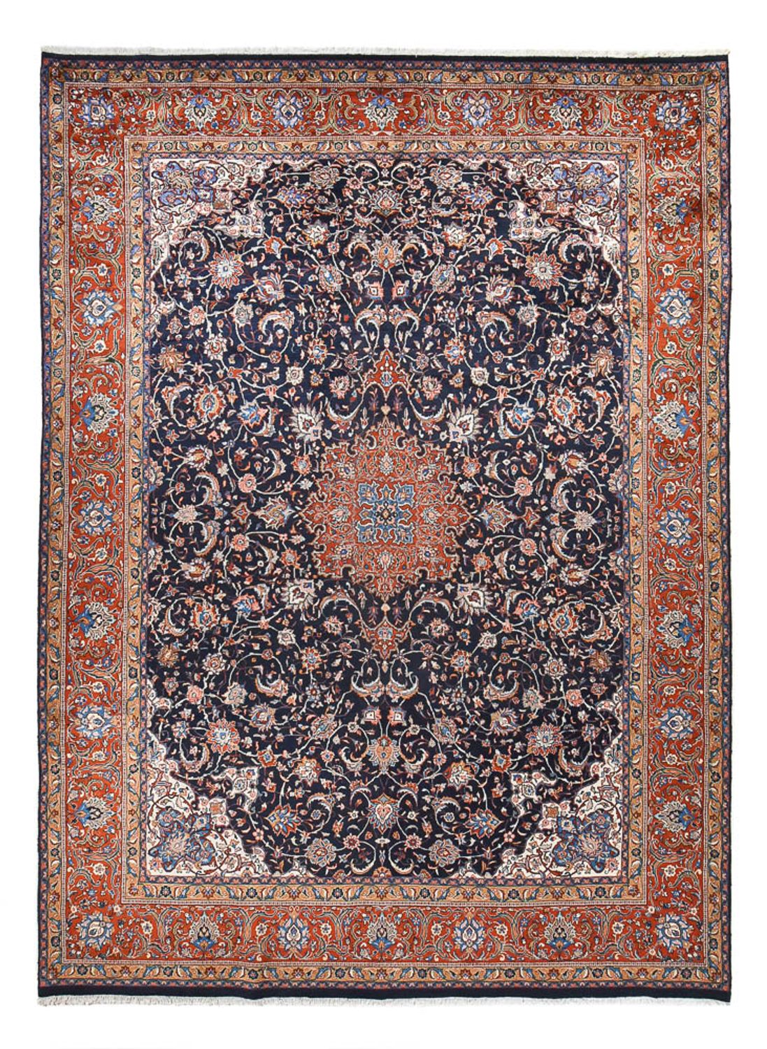 Tapis persan - Classique - Royal - 402 x 294 cm - bleu foncé