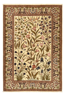 Tapis persan - Ghom - Royal - 202 x 136 cm - beige clair
