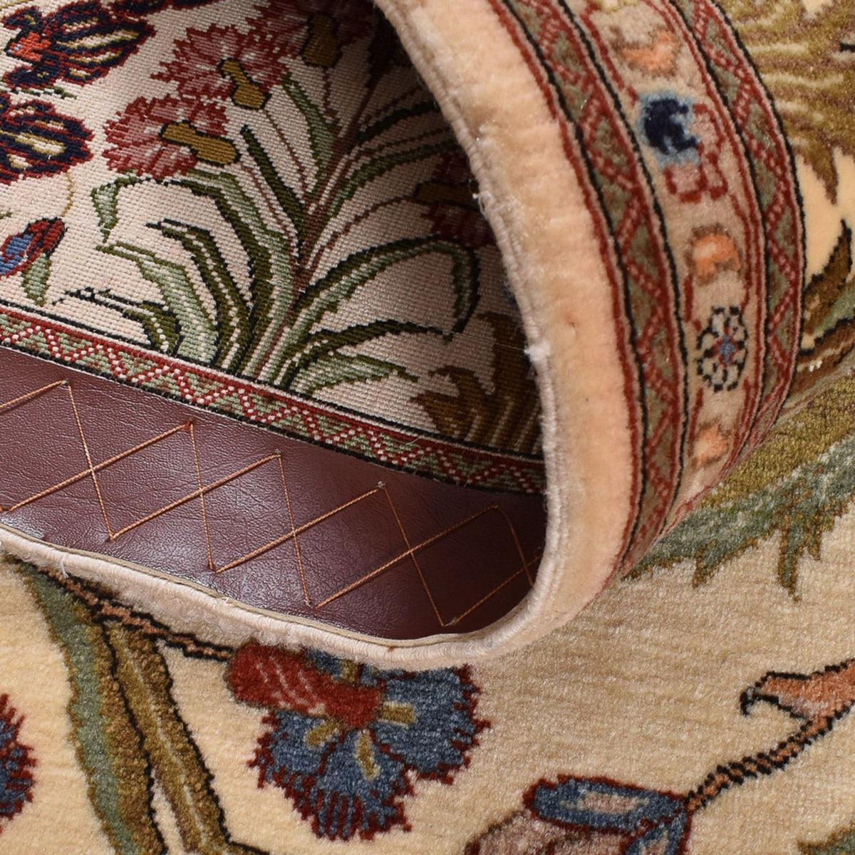 Tapis persan - Ghom - Royal - 202 x 136 cm - beige clair