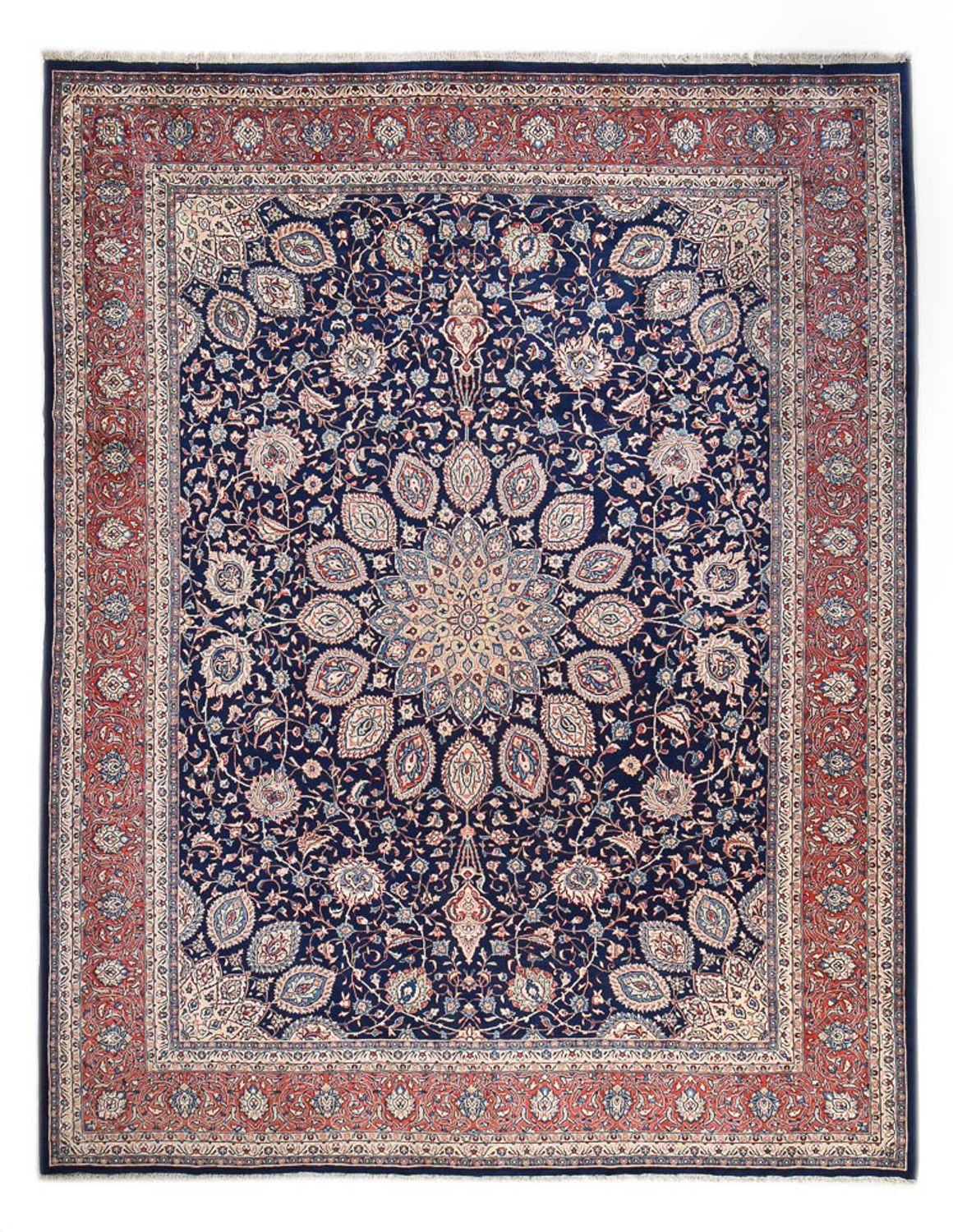 Tapis persan - Classique - 409 x 320 cm - bleu foncé