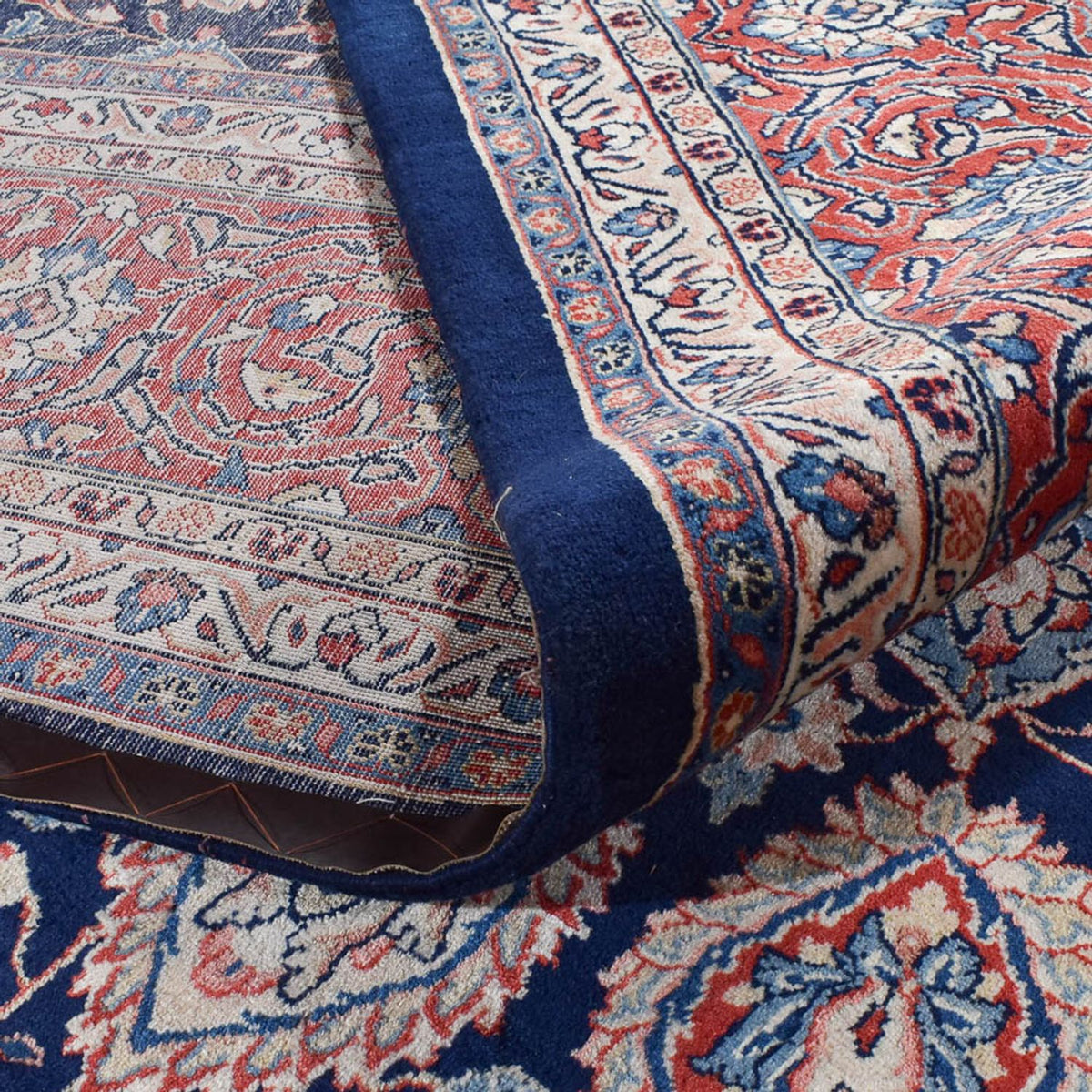 Tapis persan - Classique - 409 x 320 cm - bleu foncé