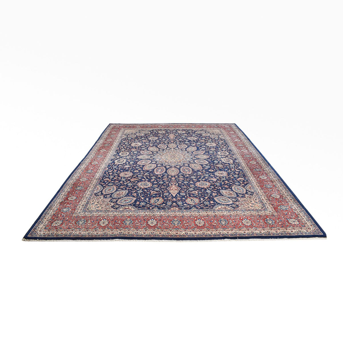 Tapis persan - Classique - 409 x 320 cm - bleu foncé