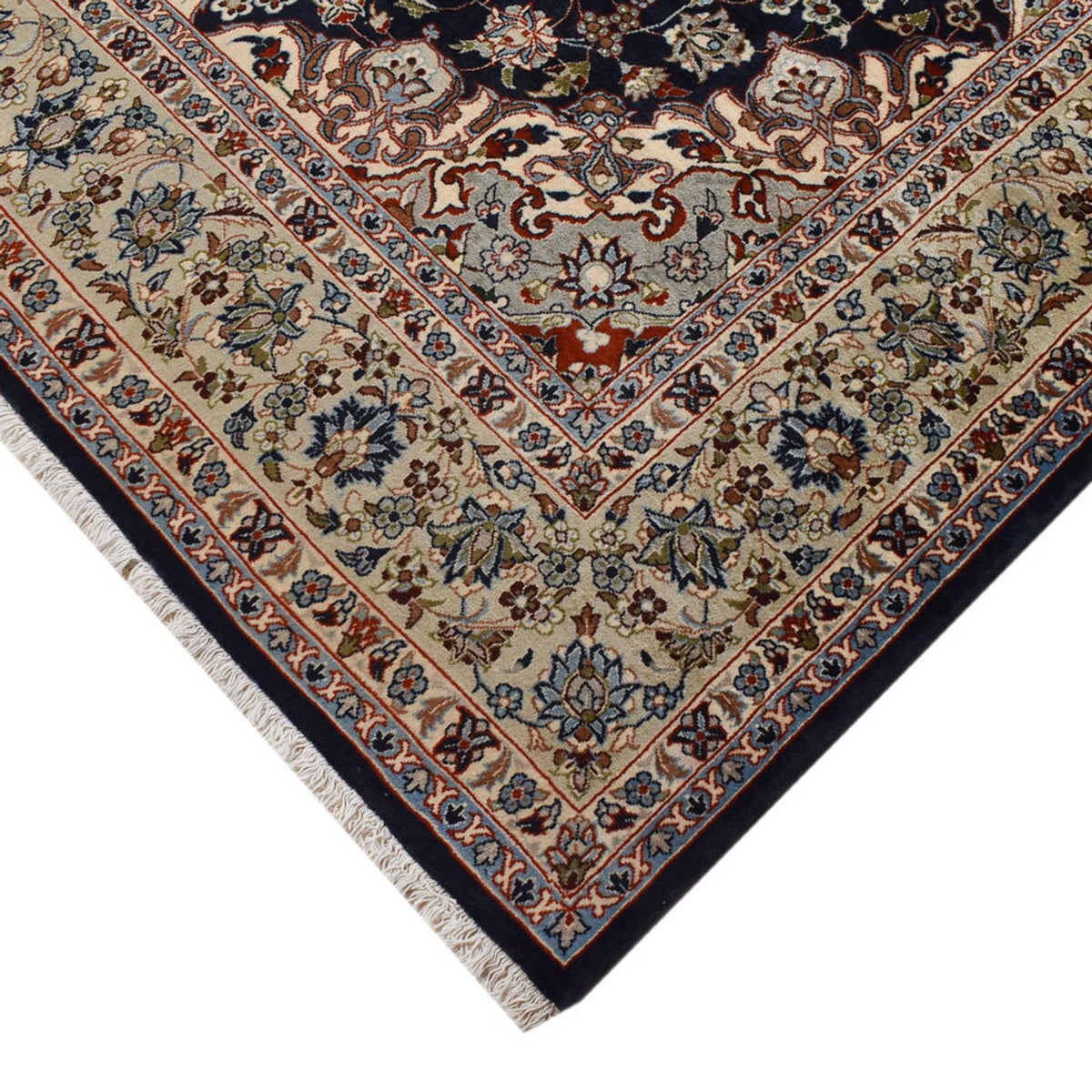 Tapis persan - Royal - Royal - 295 x 192 cm - bleu foncé