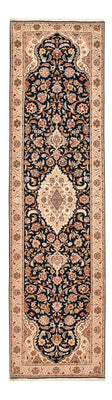 Tapis de couloir Tapis persan - Tabriz - Royal - 310 x 82 cm - bleu foncé