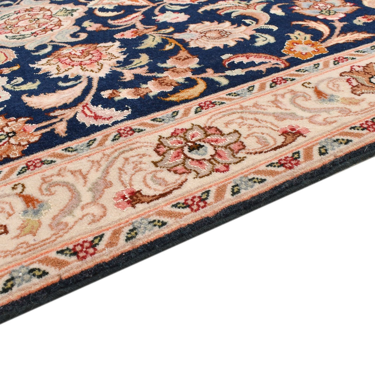 Tapis de couloir Tapis persan - Tabriz - Royal - 310 x 82 cm - bleu foncé