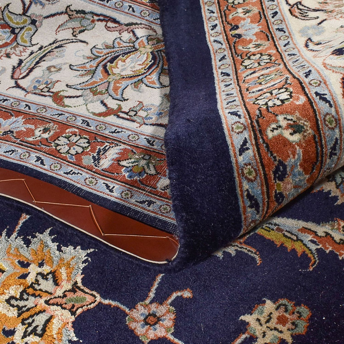 Tapis persan - Classique - Royal - 391 x 304 cm - bleu foncé