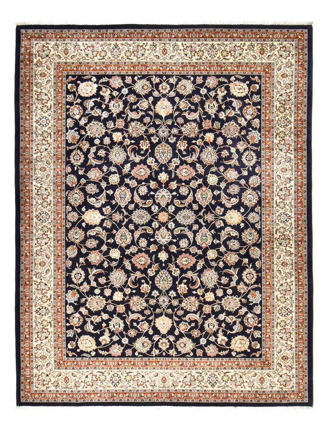 Tapis persan - Classique - 390 x 305 cm - bleu foncé
