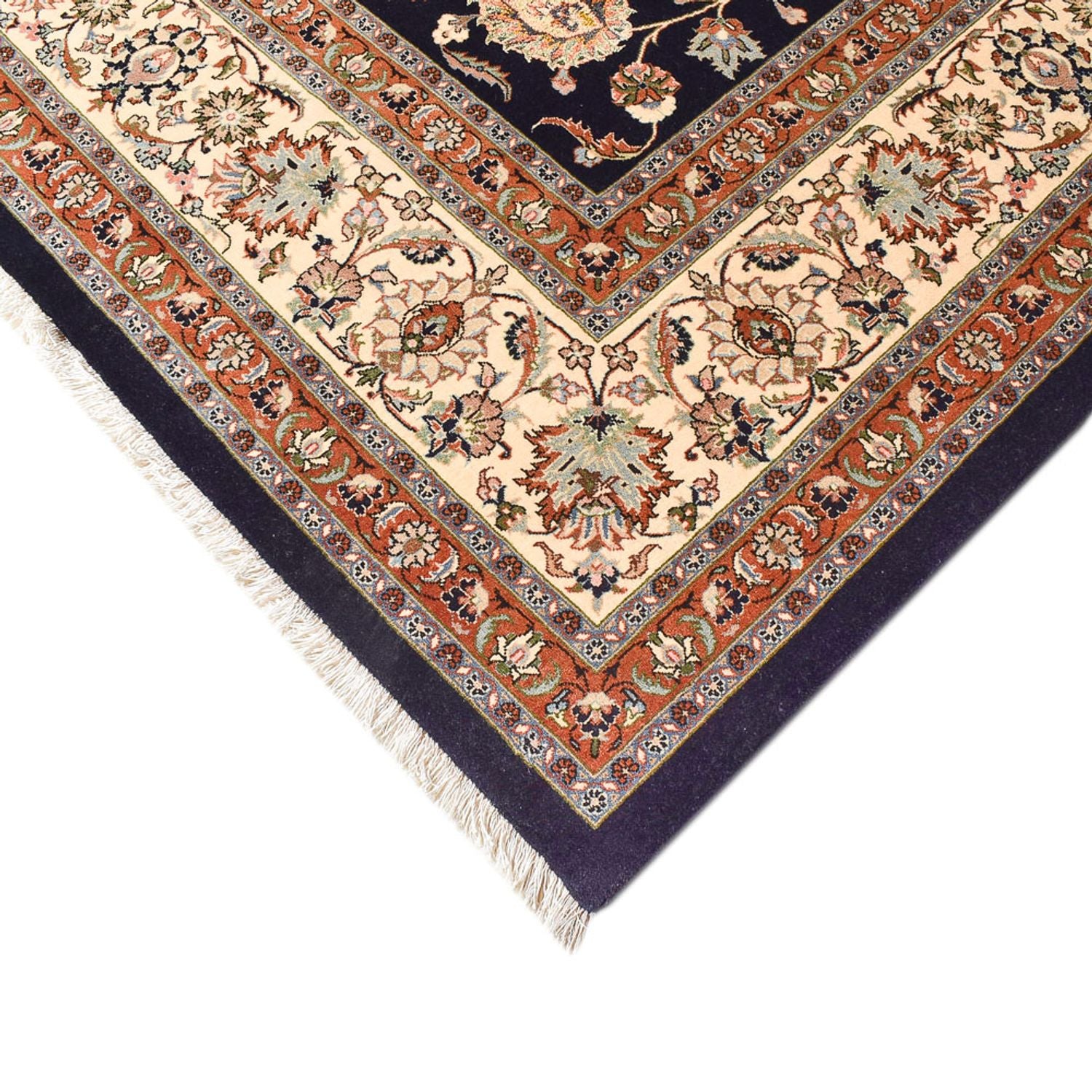Tapis persan - Classique - 390 x 305 cm - bleu foncé
