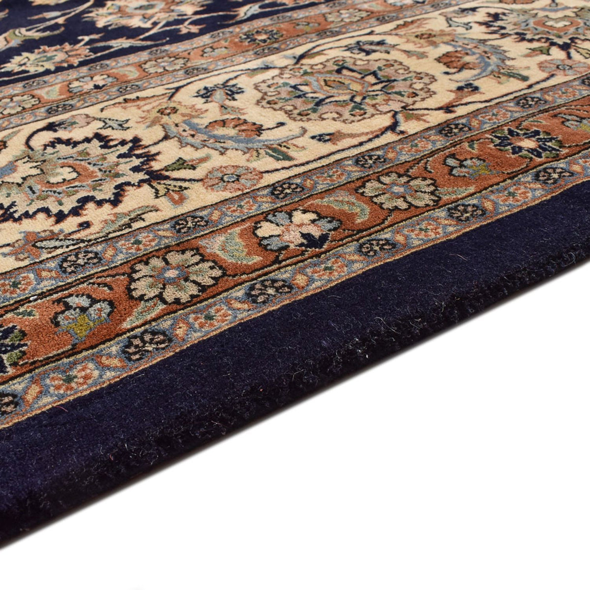 Tapis persan - Classique - Royal - 391 x 302 cm - bleu foncé