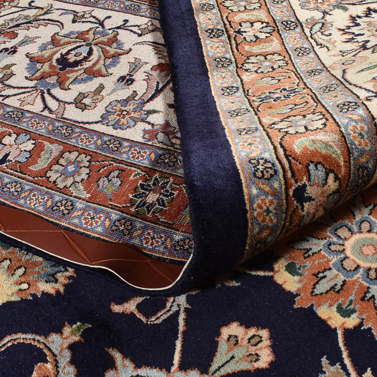 Tapis persan - Classique - Royal - 391 x 302 cm - bleu foncé