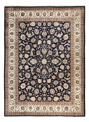 Tapis persan - Classique - Royal - 397 x 298 cm - bleu foncé