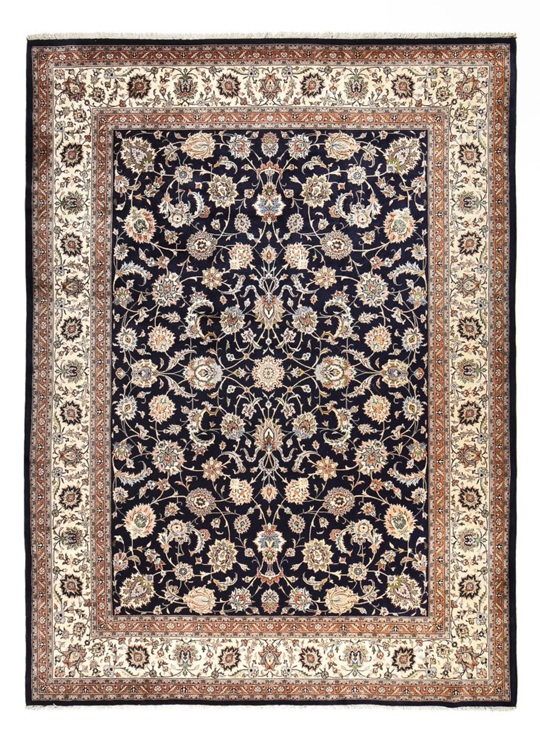 Tapis persan - Classique - Royal - 397 x 298 cm - bleu foncé
