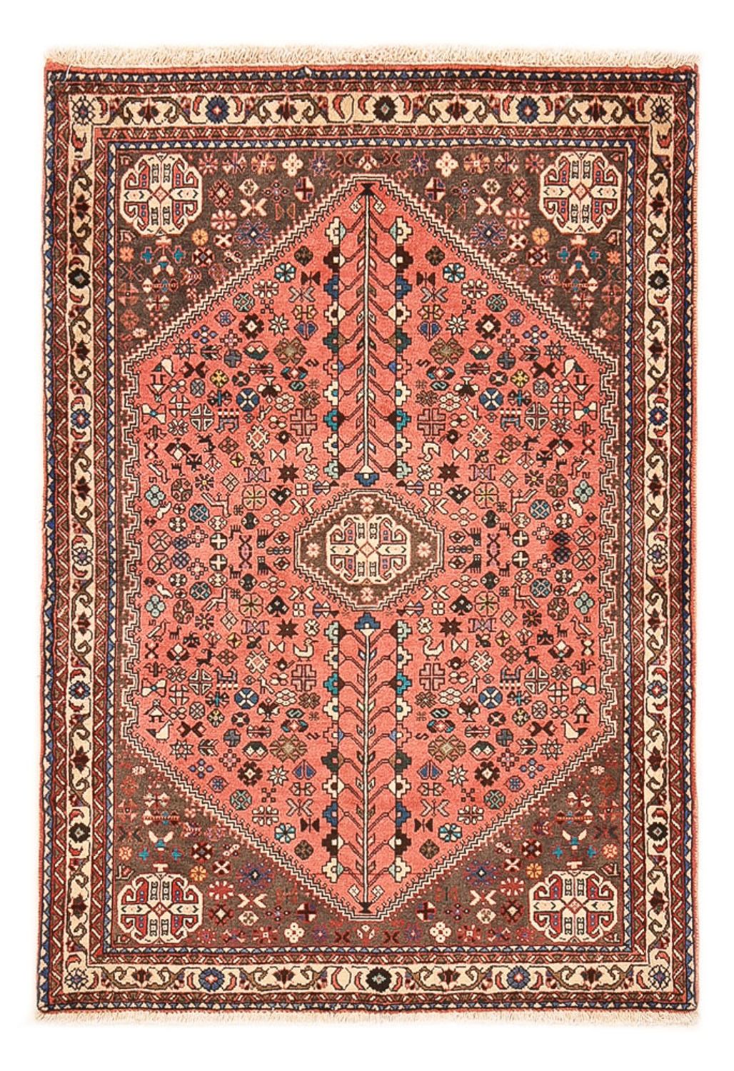 Tapis persan - Nomadic - 144 x 98 cm - rouge clair
