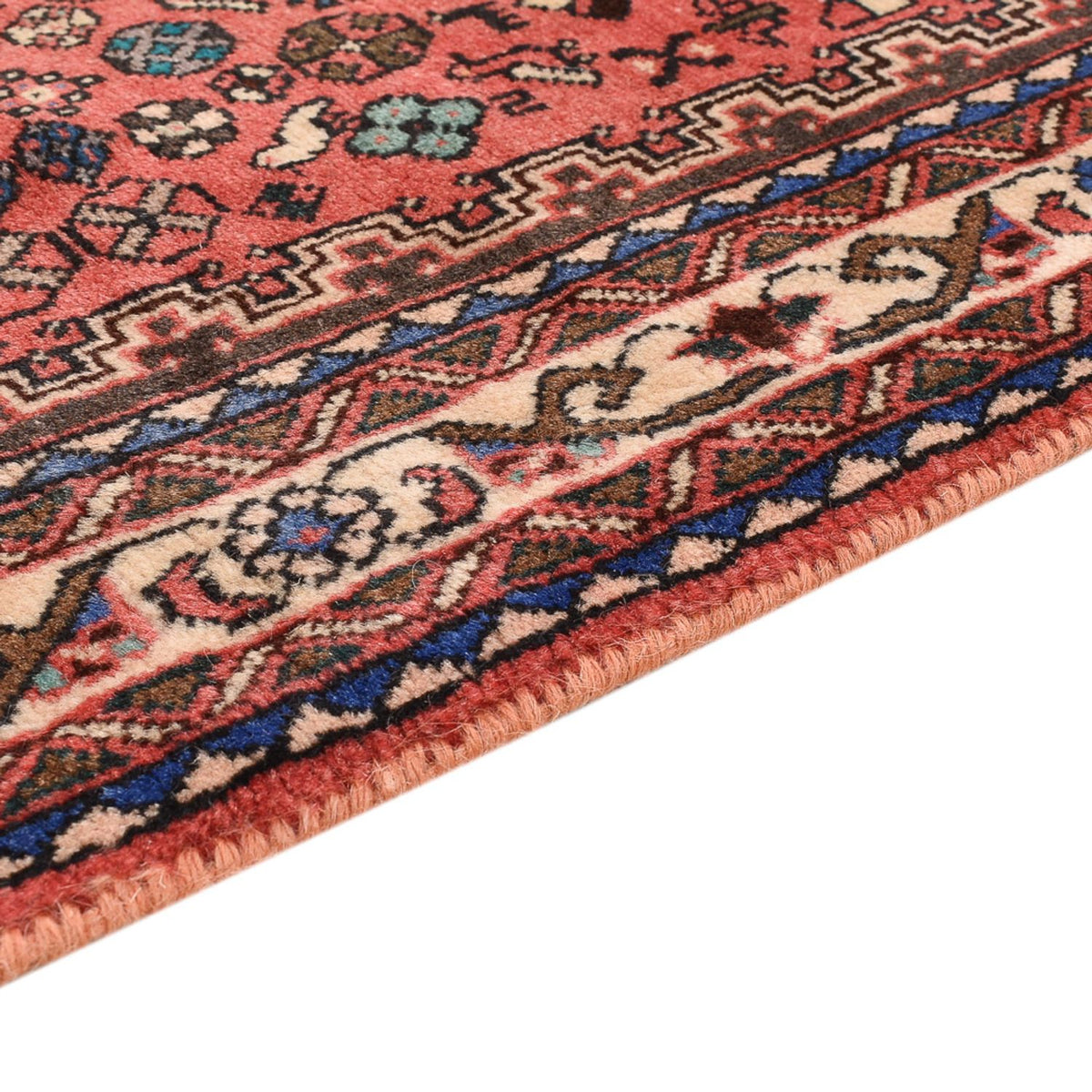 Tapis persan - Nomadic - 144 x 98 cm - rouge clair