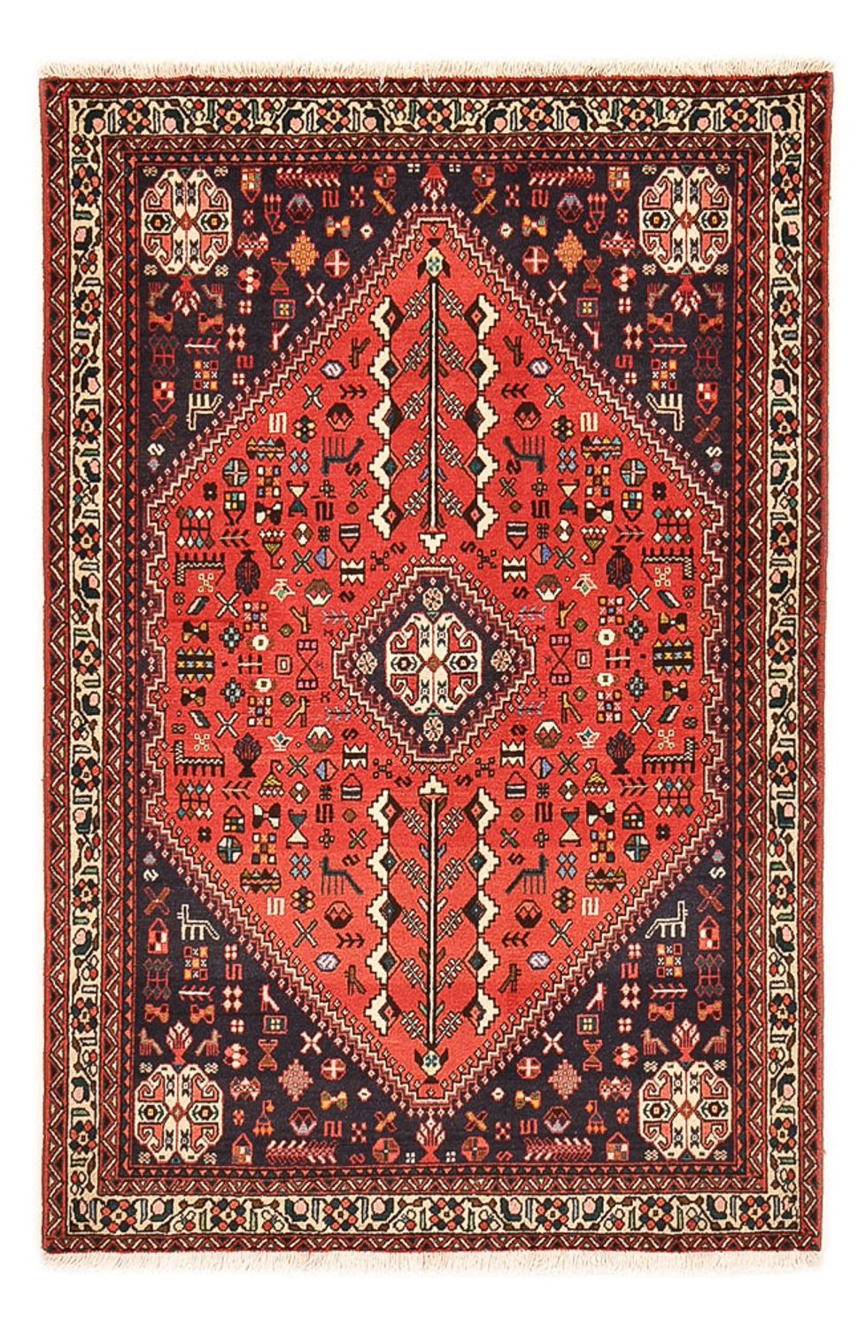 Tapis persan - Nomadic - 148 x 98 cm - rouge