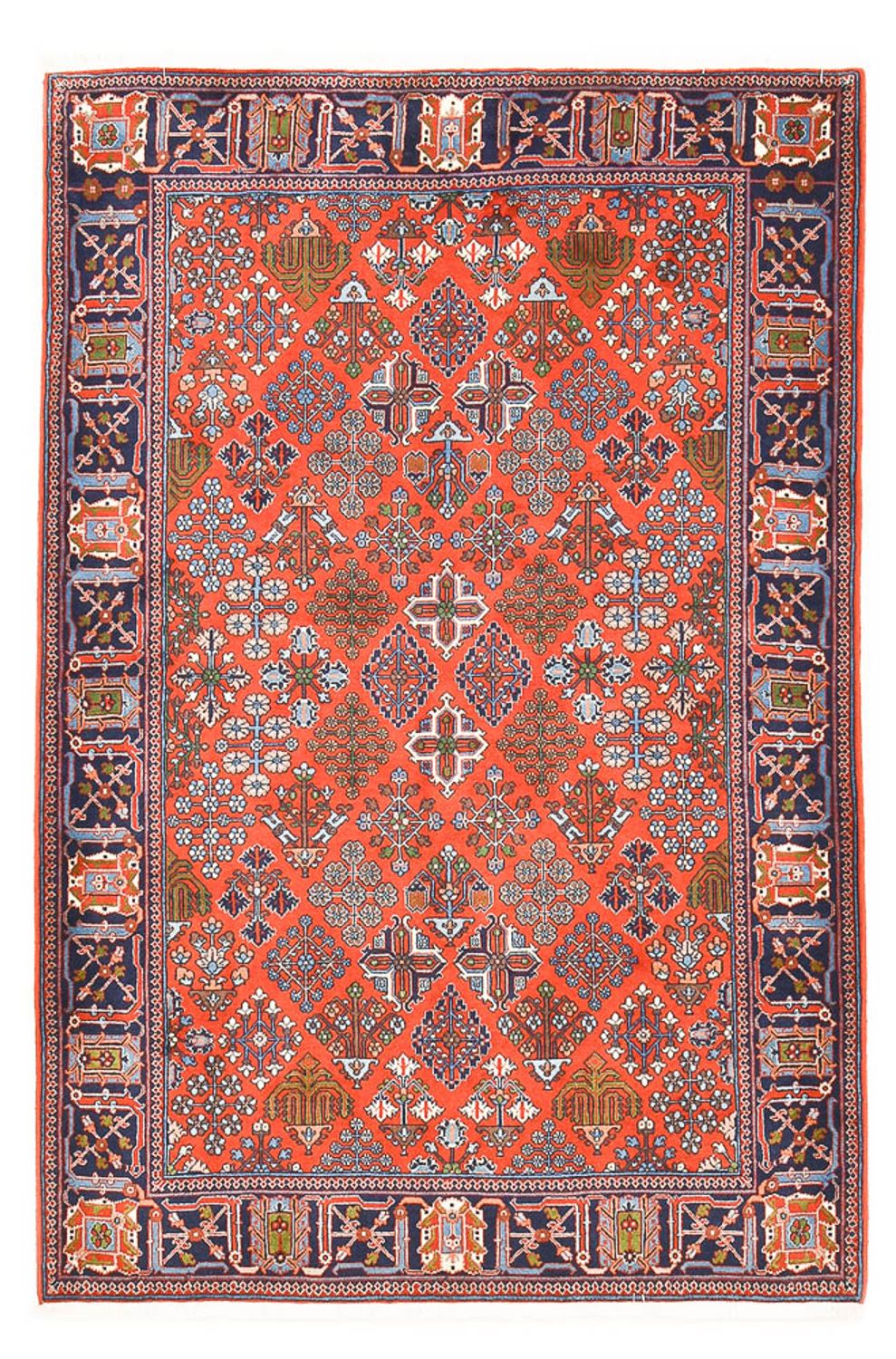 Tapis persan - Nomadic - 204 x 138 cm - rouge clair