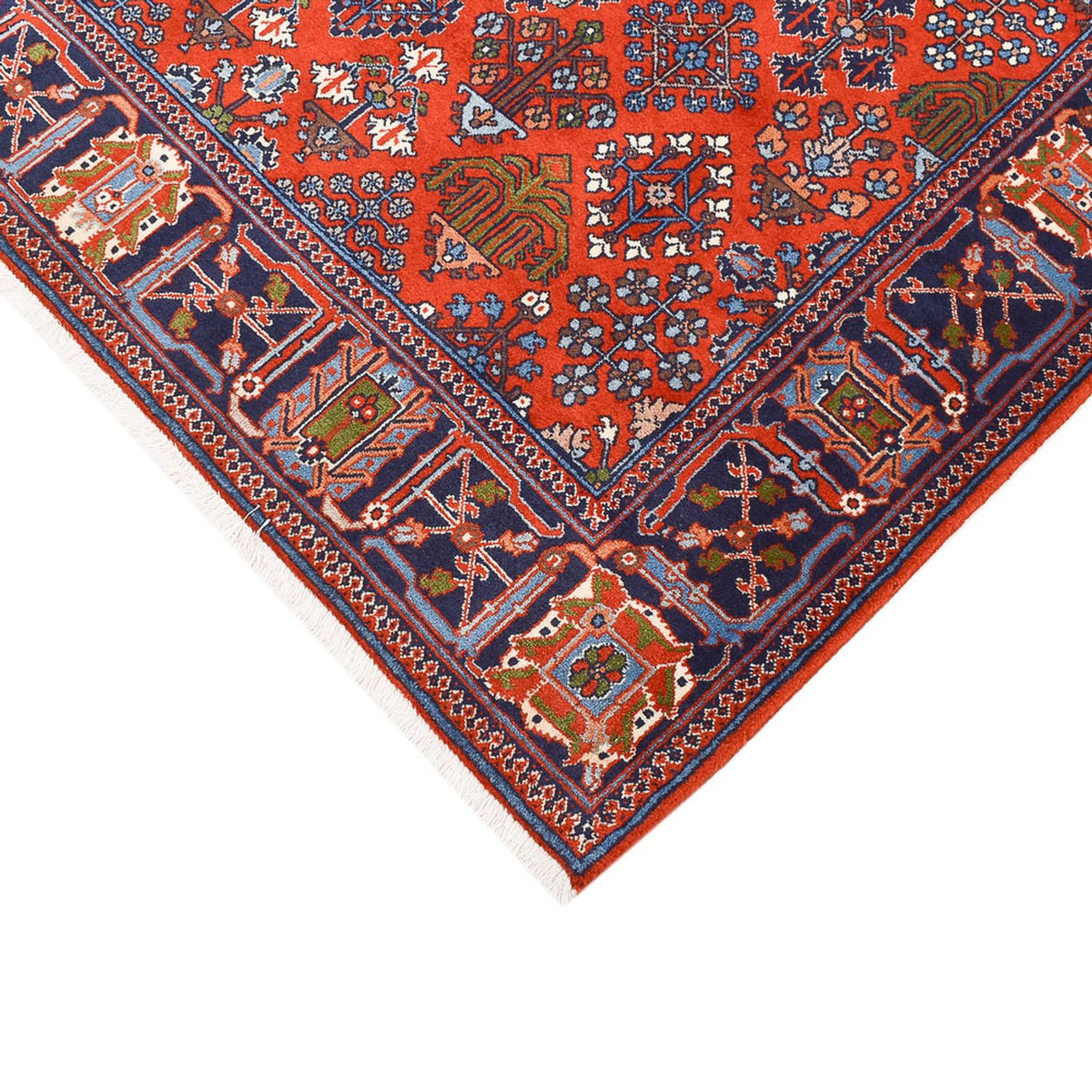 Tapis persan - Nomadic - 204 x 138 cm - rouge clair