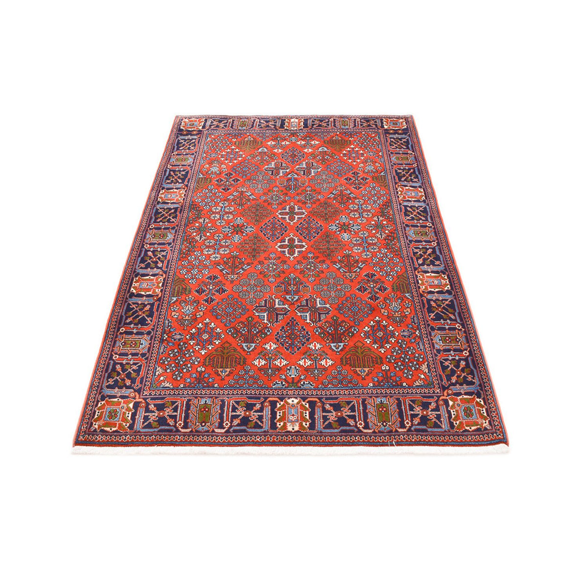 Tapis persan - Nomadic - 204 x 138 cm - rouge clair