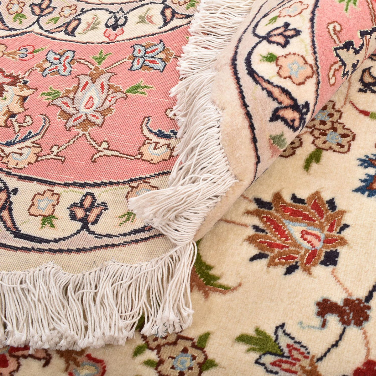 Tapis persan - Tabriz - Royal ronde  - 200 x 200 cm - crème