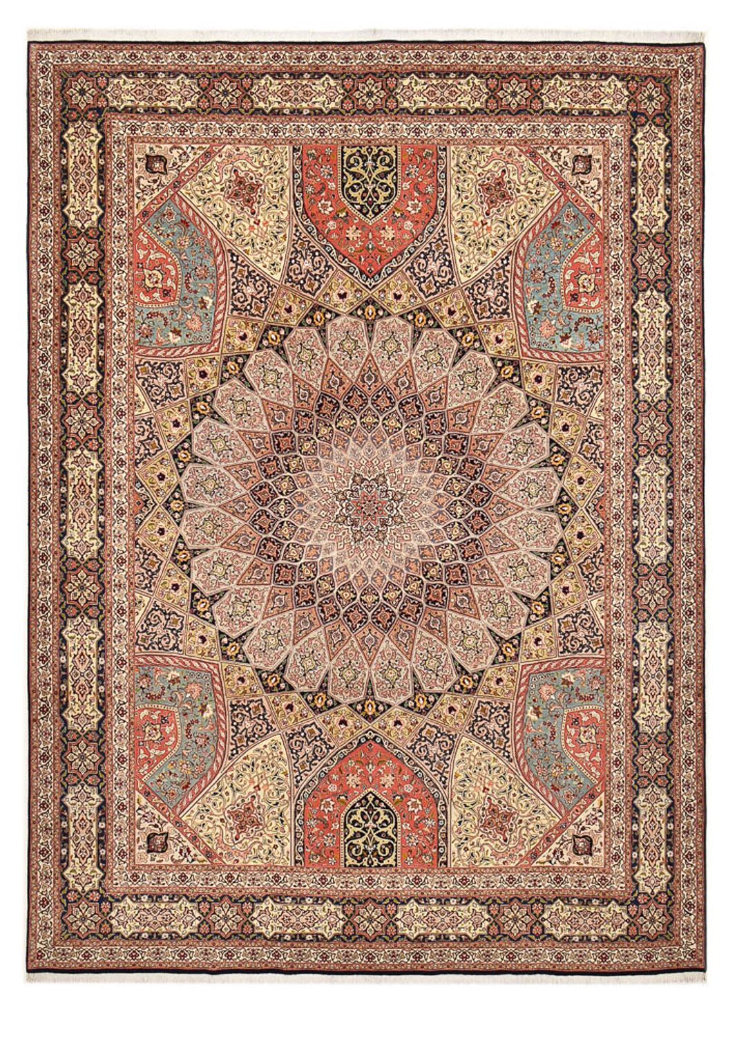 Tapis persan - Tabriz - Royal - 396 x 298 cm - beige foncé