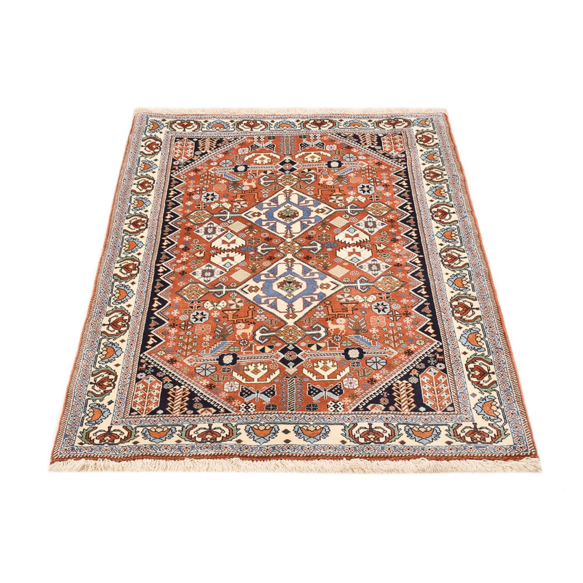 Tapis Gabbeh - Persan Kashkuli - 150 x 109 cm - multicolore