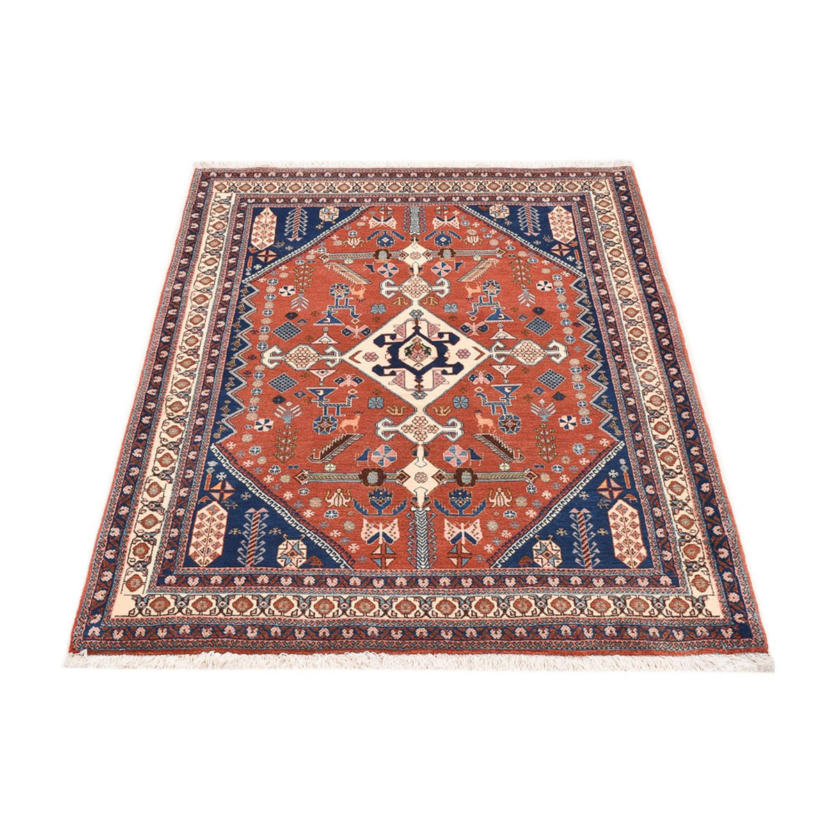 Tapis Gabbeh - Persan Kashkuli - 157 x 113 cm - multicolore