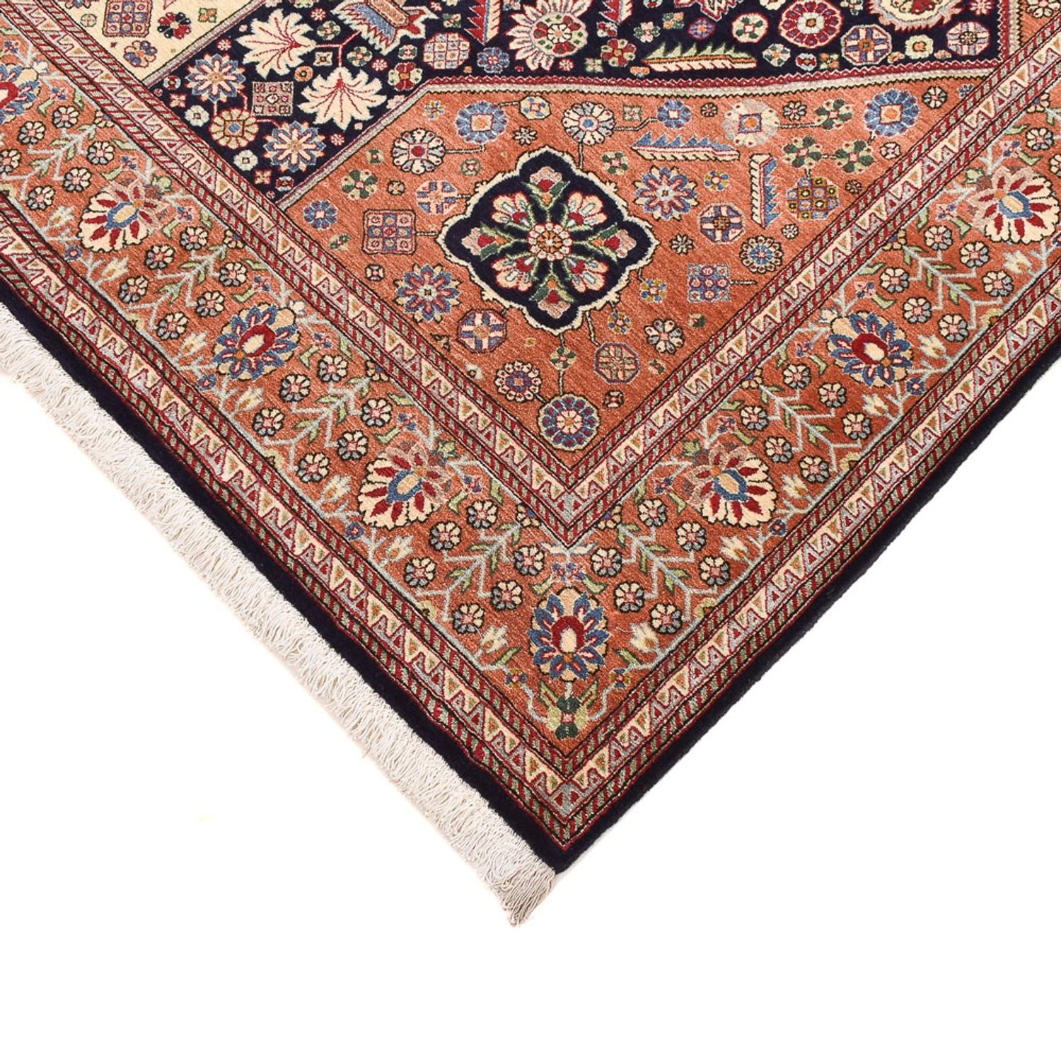 Tapis Gabbeh - Persan Kashkuli - 205 x 144 cm - bleu foncé