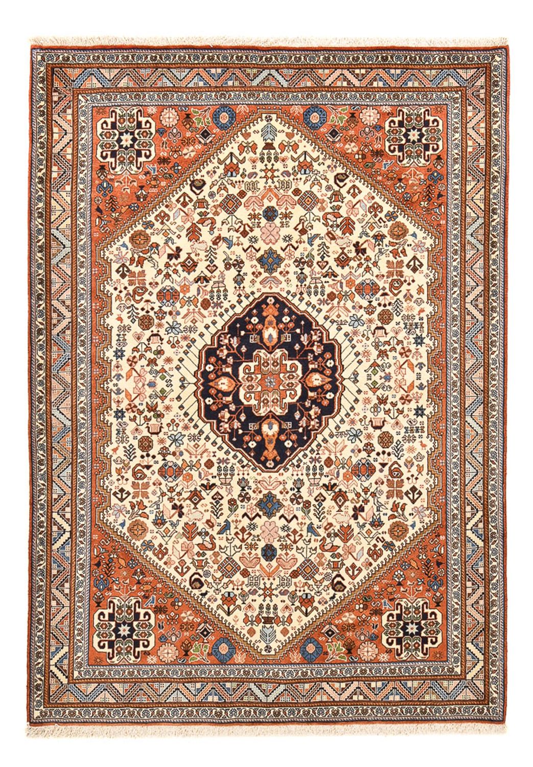 Tapis Gabbeh - Persan Kashkuli - 209 x 150 cm - beige