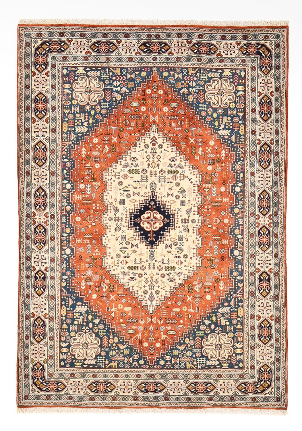 Tapis Gabbeh - Persan Kashkuli - 205 x 147 cm - multicolore