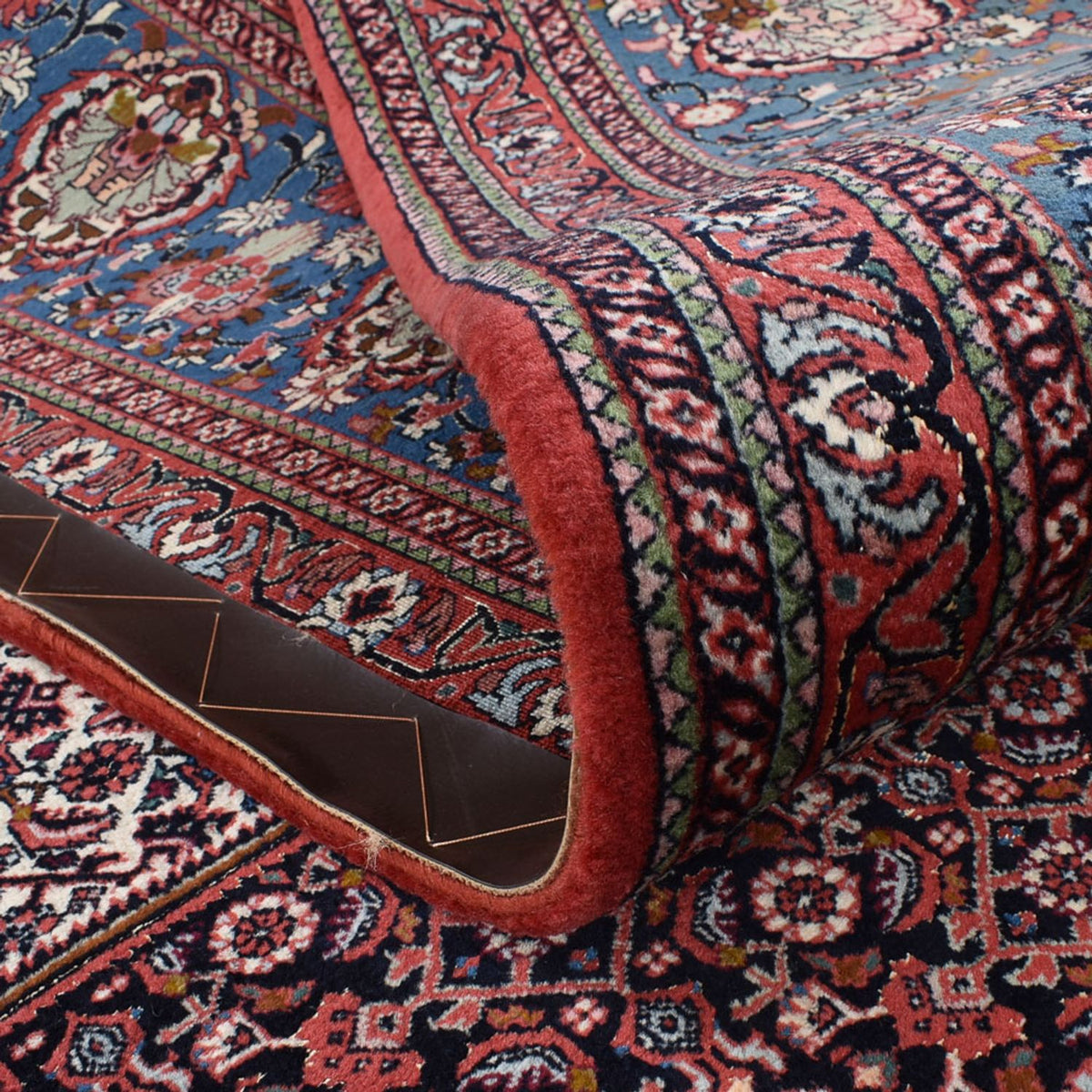 Tapis persan - Bidjar - 395 x 302 cm - rouge foncé